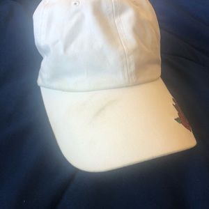 Forever 21 white hat with roses